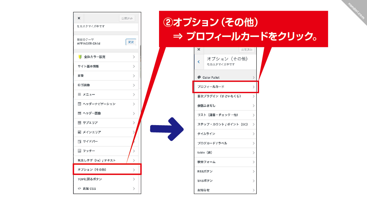 プロフィールページとプロフィールカードを連携-3