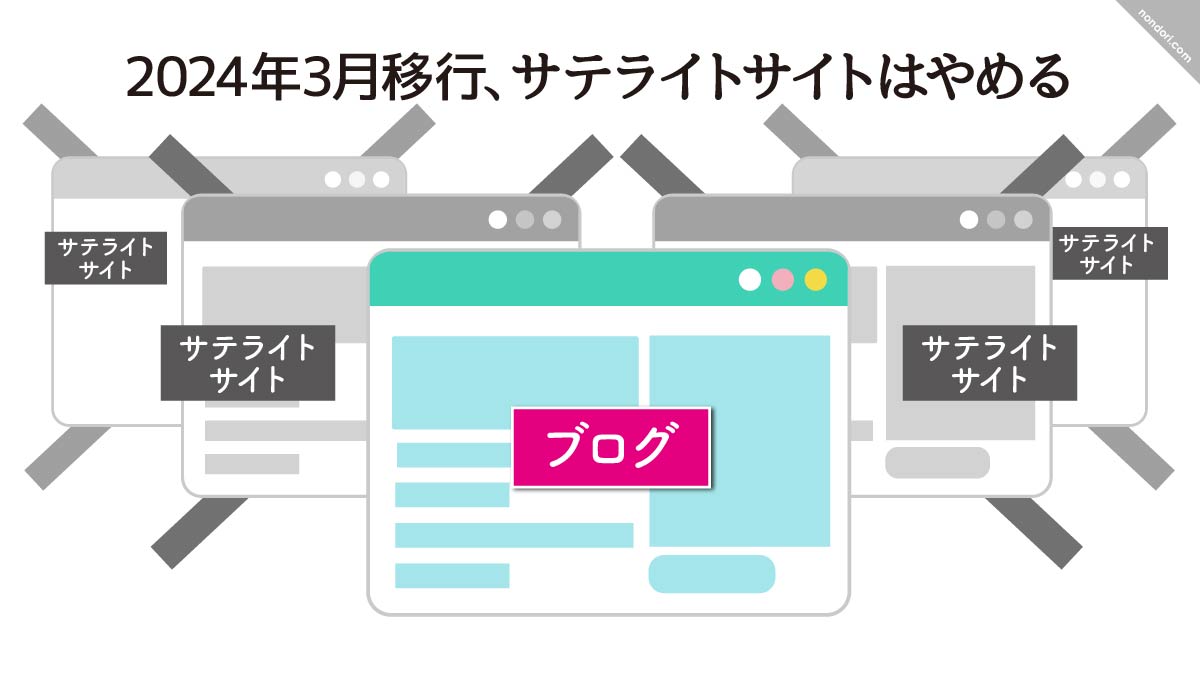 サテライトサイトはやめる