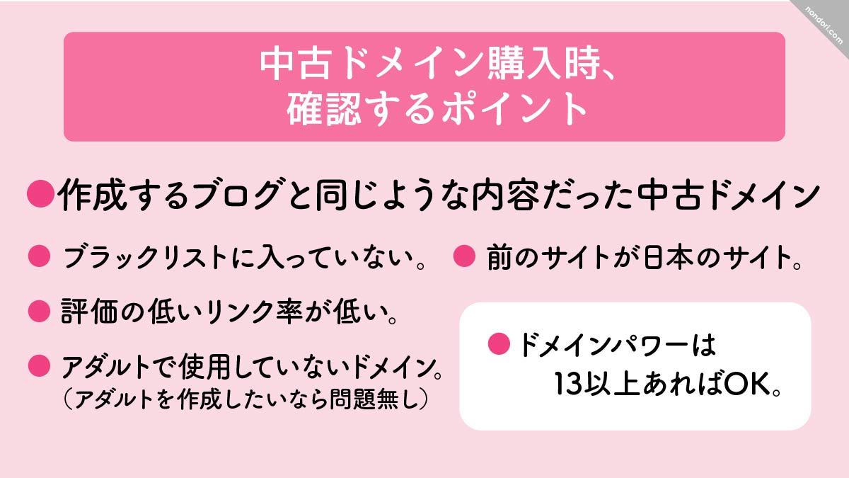 中古ドメイン購入時のポイント