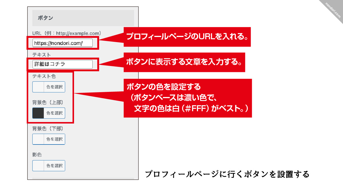 プロフィールページに行くボタンを設置する