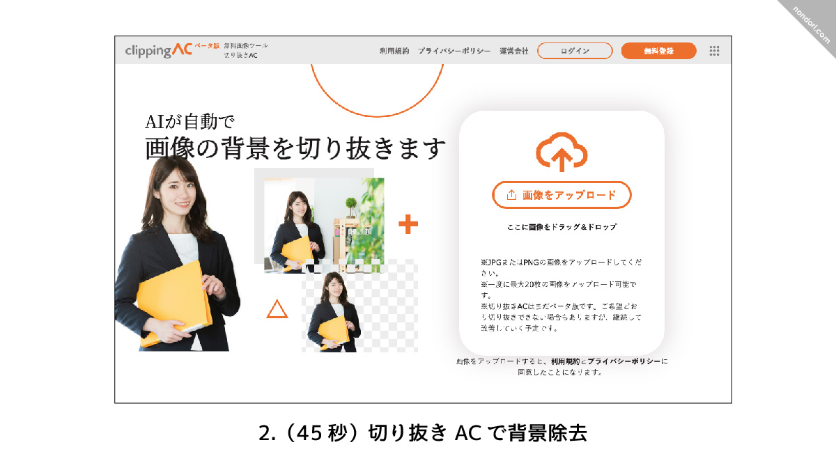 切り抜きAC画面