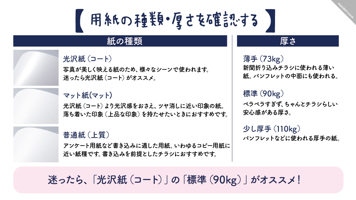 用紙の種類・厚さを確認する